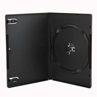  14mm Single Black DVD Case with Clip & Full Sleeve for DVD /CD disc