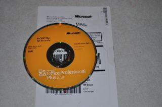 Microsoft Office Professional Plus 2010  with Backup DVD NFR