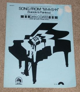Mash Easy Piano Sheet Music Suicide Is Painless 1976 Movie