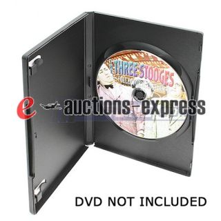 100 Pack Black 14mm Standard Single CD DVD Storage Case