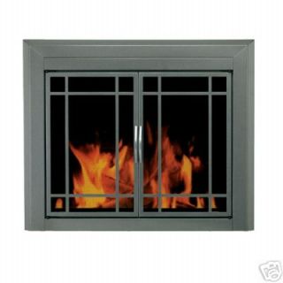  Hearth Glass Fireplace Door Gun Metal Edinburg Large ED 5412 w/ Screen