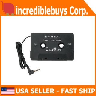 Dynex DX CA103 Car Stereo Cassette Adapter MP3 iPod