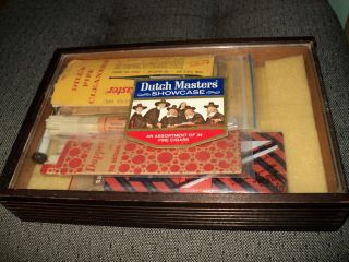 Dutch Masters Cigar Display Box with Vintage Pipe Cleaning Packages