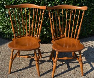 Ethan Allen Vintage Heirloom Duxbury Side Chairs/Dining Chairs, Set of