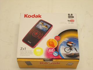 Kodak Pocket Video Camera ZX1 HD 128 MB Camcorder Yellow 720P Bundle