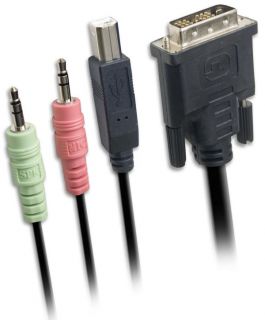 port USB/DVI KVM Switch 5.5Ft. USB+DVI Cables x4 5.5Ft. Audio Cables