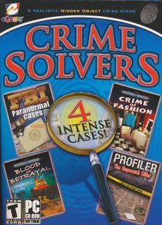 CRIME SOLVERS 4 PACK   4x FBI Murder Mystery Hidden Object PC Games