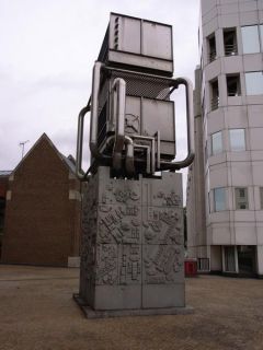 Eduardo Paolozzi sculpture 1982 near Pimlico tube station London
