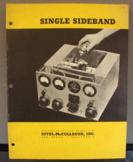 Vintage 1955 Eitel McCullough Single Sideband Application Bulletin