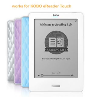 KOBO eREADER TOUCH★WALL HOME+CAR CHARGER+USB DATA CABLE
