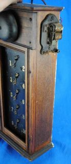 Antique Victorian Butler Maid Servant Call Bell Box Annunciator Panel