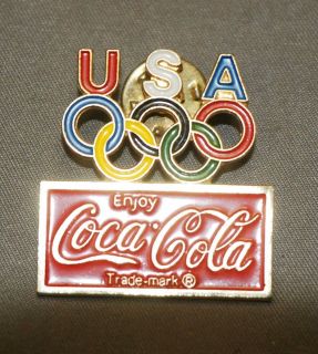 Coca Cola Olympic Pin Enjoy 1980s