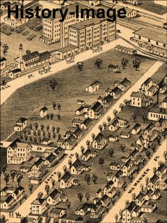 1891 Large Birds Eye Perspective Map Durham N Carolina