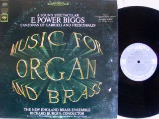 Power Biggs Music for Organ Brass Flentrop Organ Gabrielli