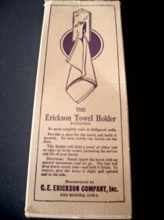 Vintage NOS 1920s Dish Hand Towel Marble Holder Hanger advertising C