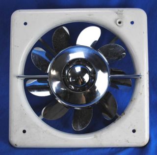  Deco 9 Bladed Exhaust Fan Universal Electric Wall Mount Chrome