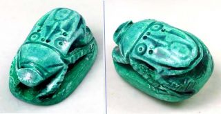 40mm egyptian scarab carved alabaster pendant bead