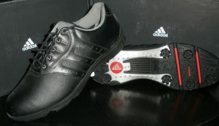 Adidas Torsion Stripe Golf Shoes Leather Black Size 10 5