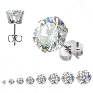 Hypoallergenic Stud Earrings Select from 8 Sizes Stainless Surgical