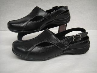 Easy Street Sportster Adjustable Strap Slingback Shoes 7 5W Black Rtl$