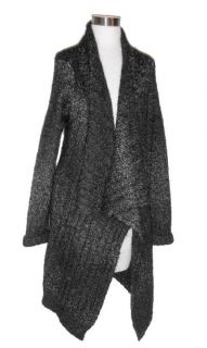 Eileen Fisher Charcoal Ombre Cloud Alpaca Cardigan Sweater Coat Sz L $