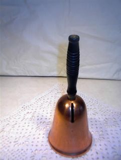 1960s 70s coppercraft guild bell bank wooden hdl