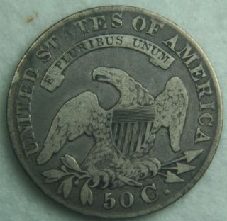 1829 Early Capped Bust Silver Half Dollar 