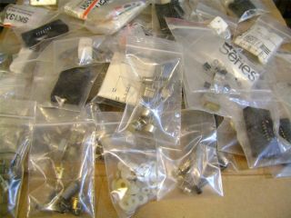 Lot of Miscellaneous Small Electronics Parts ICs resistors transistors