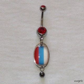 Belly Ring Puerto Rico Flag Rican Style