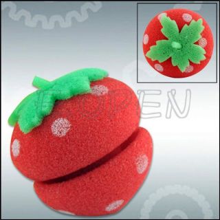 6X Strawberry Balls Soft Sponge Hair Care Curler Roller
