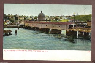 Old Washington Covered Bridge East Providence R I Vintage Postcard Pub