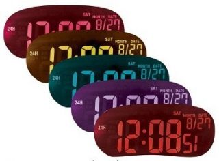 Elgin 3455 Color Changing Electric Alarm Clock Pick Change The Color