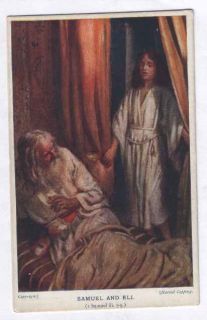 Judaica Art Bible Samuel and Eli Postcard
