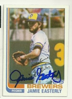 Jamie Easterly 1982 Topps Signed 122 Brewers