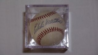 Eddie Mathews Autographed Baseball Hall of Fame Player