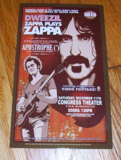 Dweezil Zappa Plays Zappa Apostrophe Flyer 2010 Frank