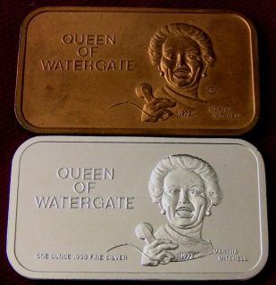 Queen of Watergate Lot 2 Silver and Bronze Art Bars