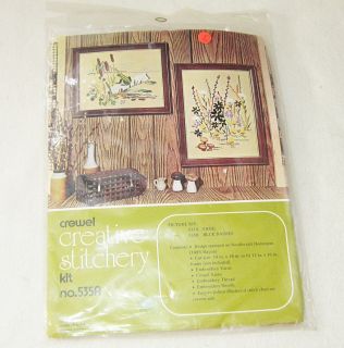 NEW Vintage Crewel Creative Stitchery Picture Embroidery Kit Frog 535A