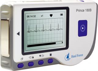  180B Handheld Easy ECG EKG Portable Heart Monitor Software USB