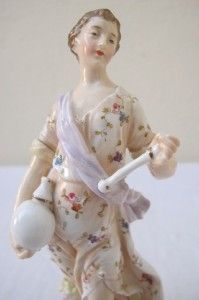 19thC Triebner Ens Eckert Volkstedt Porcelain Classical Muse Figure