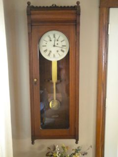 Howard Clock Regulator Watchmans 1885 Mahogany Wall Model 89 319
