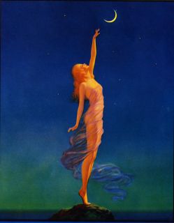 RARE Edward Eggleston 1930s Enchanting Nude Reaching for The Moon Pin