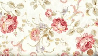 Elm Creek Quilts Carolines Collection Pink Roses Fabric