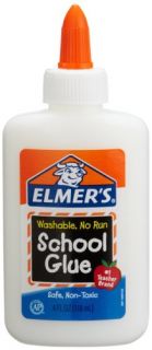 ELMERS WASHABLE NO RUN SCHOOL GLUE, 4 OZ. (E304)
