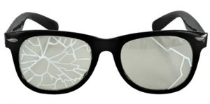 Elope Dr Peepers Broken Style Black Sunglasses Costume Accessory