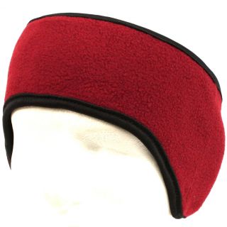 Winter Ski Fleece Headband Headwrap Ear Warmer Wine Blk