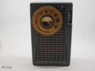 early rare vintage emerson 999 champion transistor radio brand emerson