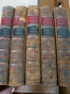 RARE 1862 5 Vol Works of Edmund Spenser Vintage Poetry Classic Books