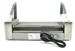 Commercial Hot Dog Grill Roller Cooker w/ Glass Hood Machine Vending