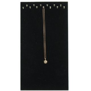 Necklace Display Easel Stand 13 Hooks Tray Liner Black